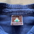 画像4: 【M/L】90s USA製 DRAWSTRINGS バンドカラー 長袖プルオーバーシャツ 青 織柄■ビンテージ オールド アメリカ古着 総柄