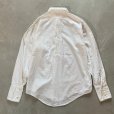 画像2: 【M/L】60s Hampton ダブルカフス 長袖ドレスシャツ 白 織柄■ビンテージ オールド アメリカ古着 オールコットン 白シャツ 総柄