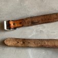 画像8: 【W34(W32〜W36)】KANSAN 型押し レザーベルト ブラウン 茶色■ビンテージ オールド アメリカ古着 70s 花柄 ヒッピー 革細工