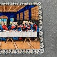 画像4: 【119cm×178cm】キリストモチーフ 最後の晩餐 ベルベット ラグ■ビンテージ アンティーク インテリア ベロアマット タペストリー 60s/70s