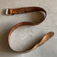 画像10: 【W34(W32〜W36)】KANSAN 型押し レザーベルト ブラウン 茶色■ビンテージ オールド アメリカ古着 70s 花柄 ヒッピー 革細工