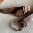画像6: 【Free】UNKNOWN バックル付き レザーベルト ブラウン 茶色■ビンテージ オールド アメリカ古着 リングベルト