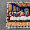 画像2: 【119cm×178cm】キリストモチーフ 最後の晩餐 ベルベット ラグ■ビンテージ アンティーク インテリア ベロアマット タペストリー 60s/70s