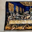 画像2: 【48cm×93cm】イタリア製 キリストモチーフ 最後の晩餐 ベルベット ラグ■ビンテージ アンティーク インテリア ベロアマット 60s/70s