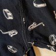 画像7: 【M/L】GOOUCH 半袖レーヨンシャツ ブラック 黒総柄■ビンテージ オールド レトロ アメリカ古着 90s 楽器 ギター ドラム バンド