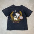 画像1: 【S or Ladies】USA製 スヌーピー プリントTシャツ ブラック 黒■ビンテージ オールド アメリカ古着 80s/90s スヌーピー オールコットン (1)