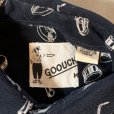 画像4: 【M/L】GOOUCH 半袖レーヨンシャツ ブラック 黒総柄■ビンテージ オールド レトロ アメリカ古着 90s 楽器 ギター ドラム バンド