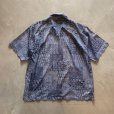 画像2: 【L/XL】TOMMY BAHAMA ボックス 半袖シルクシャツ 青 総柄■ビンテージ オールド アメリカ古着 開襟 トミーバハマ オープンカラー アロハ