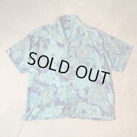 【XL/XXL】PENDLETON ボックス 半袖シルクシャツ 青系 総柄■ビンテージ オールド レトロ アメリカ古着 90s/2000s ペンドルトン