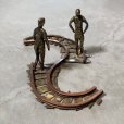 画像2: 【29cm×18cm×13cm】UNKNOWN ハンドメイド メタルアート 鉄道 作業員■ビンテージ アンティーク レトロ アメリカ雑貨 インテリア 人物