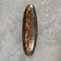 【38.5cm×10.5cm】R&M ハンドメイド 銅製 ウォールデコ■ビンテージ アンティーク レトロ アメリカ雑貨 インテリア イスラエル 女性