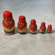 画像2: 【18cm】ロシア モスクワ マトリョーシカ 5Pセット 作家物■ビンテージ オールド インテリア 入れ子 民芸 人形 ドール