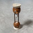 画像6: 【15.2cm】ウッド アワーグラス 砂時計 3分計 木製■ビンテージ アンティーク レトロ アメリカ雑貨 フェイス クッキングタイマー 男女 顔