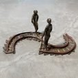 画像3: 【29cm×18cm×13cm】UNKNOWN ハンドメイド メタルアート 鉄道 作業員■ビンテージ アンティーク レトロ アメリカ雑貨 インテリア 人物