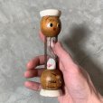 画像5: 【15.2cm】ウッド アワーグラス 砂時計 3分計 木製■ビンテージ アンティーク レトロ アメリカ雑貨 フェイス クッキングタイマー 男女 顔
