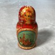 画像3: 【18cm】ロシア モスクワ マトリョーシカ 5Pセット 作家物■ビンテージ オールド インテリア 入れ子 民芸 人形 ドール