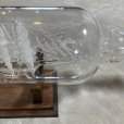 画像4: 【35cm】スペイン製 ガラス ボトルシップ 台座付き オブジェ■ビンテージ アンティーク ヨーロッパ雑貨 インテリア マリン 船 帆船