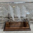 画像3: 【35cm】スペイン製 ガラス ボトルシップ 台座付き オブジェ■ビンテージ アンティーク ヨーロッパ雑貨 インテリア マリン 船 帆船