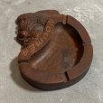 画像3: 【14.8cm×11.3cm】Noumea ニューカレドニア 民芸 木製 アッシュトレイ 灰皿■雑貨 インテリア 小物置き 人型 顔 木彫り 彫刻作品