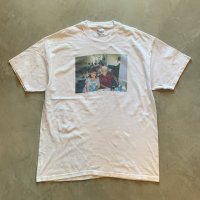 【XL】90s-2000s HANES フォトプリントTシャツ 白■ビンテージ オールド アメリカ古着 ヘインズ 写真 アート ビッグサイズ