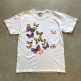 画像1: 【L】90s USA製 Lee 蝶々 プリントTシャツ 白■ビンテージ オールド アメリカ古着 リー バタフライ サイケデリック アート (1)