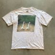 画像1: 【M】90s ONEITA「WILL BULLAS」アート プリントTシャツ 白■ビンテージ オールド アメリカ古着 オニータ シングルステッチ アヒル (1)