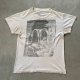 【L】80s USA製 マウリッツ・エッシャー プリントTシャツ 白■ビンテージ オールド アメリカ古着 Hanes コットン 騙し絵 アート