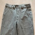 画像2: 【W36】スイス軍 グリーンデニム ワーク オーバーパンツ■ビンテージ オールド ヨーロッパ古着 ユーロミリタリー ベイカーパンツ No.2