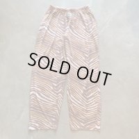 【Free W30〜W40】ZUBAZ ウエストゴム イージーパンツ タイガーストライプ 総柄■ビンテージ オールド アメリカ古着 90s ズバズ No.2