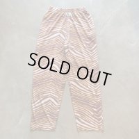 【Free W28〜W36】ZUBAZ ウエストゴム イージーパンツ タイガーストライプ 総柄■ビンテージ オールド アメリカ古着 90s ズバズ No.1