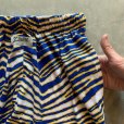 画像4: 【Free W28〜W38】ZUBAZ ウエストゴム イージーパンツ タイガーストライプ 総柄 白青黄■ビンテージ アメリカ古着 90s ズバズ No.7
