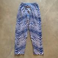 画像7: 【Free W26〜W36】ZUBAZ ウエストゴム イージーパンツ タイガーストライプ ゼブラ 総柄 白青■ビンテージ アメリカ古着 90s ズバズ No.6