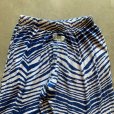 画像2: 【Free W26〜W36】ZUBAZ ウエストゴム イージーパンツ タイガーストライプ ゼブラ 総柄 白青■ビンテージ アメリカ古着 90s ズバズ No.6