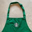 画像2: 【77cm×72cm】USA STARBUCKS COFFE スターバックス エプロン 緑■アメリカ古着 前掛け ワーク スタバ コーヒー 刺繍