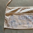 画像2: 【19cm×46cm】LUMBER JACK キャンバス エプロン 白青■ビンテージ アンティーク アメリカ古着 前掛け ワーク ランバージャック 企業