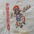 画像2: 【65cm×94cm】「TUESDAY」ネイティブアメリカン 刺繍入り フィードサック テーブルナプキン■ビンテージ アンティーク アメリカ雑貨