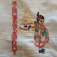 画像2: 【65cm×92cm】「THURSDAY」ネイティブアメリカン 刺繍入り フィードサック テーブルナプキン■ビンテージ アンティーク アメリカ雑貨