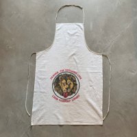 【83cm×55cm】FRASIER 映画 ライオン 染み込みプリント エプロン 白■ビンテージ アンティーク アメリカ古着 ワーク ムービー 動物