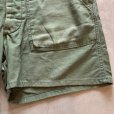 画像3: 【W33】60s-70s 米軍 コットン ベイカーパンツ ショーツ オリーブ■ビンテージ アメリカ古着 ミリタリー カットオフ ショートパンツ