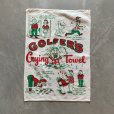 画像1: 【57cm×40cm】「GOLFER'S」コットン タペストリー■ビンテージ アンティーク アメリカ雑貨 ゴルフ インテリア (1)