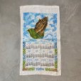 画像1: 【73cm×42cm】70s プレイングハンズ リネン タペストリー■ビンテージ アンティーク オールド レトロ 祈り手 キリスト インテリア (1)