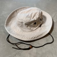 【57cm】90s GAP コットン サファリハット アイボリー■ビンテージ オールド アメリカ古着 オールドギャップ 帽子