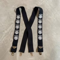 【Free】JACK DANIEL'S ジャックダニエル サスペンダー ブラック 黒■ビンテージ オールド アメリカ古着 ウイスキー 企業