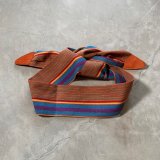 【Ladies Free】Leather Shop ウエストベルト ボーダー■ビンテージ オールド アメリカ古着 レディース 腰巻き ワンピース用