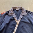 画像2: 【M/L】〜60s Amberley 半袖シャツ ギンガムチェック切替■ビンテージ アメリカ古着 ボックス デザイン オープンカラー 開襟