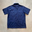 画像7: 【M/L】Haband 刺繍入り 半袖キューバシャツ ネイビー 紺■ビンテージ オールド レトロ アメリカ古着 ボックス 綿ポリ 4ポケット