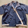 画像5: 【M/L】〜60s Amberley 半袖シャツ ギンガムチェック切替■ビンテージ アメリカ古着 ボックス デザイン オープンカラー 開襟