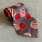 【幅 11.2cm】40s THE BAKER CO. ネクタイ ドット柄×ストライプ■ビンテージ オールド レトロ アメリカ古着 50s シルク クラシック