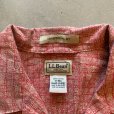 画像3: 【M/L】LL BEAN コットン オープンカラー 半袖シャツ 赤系 総柄 小紋柄■ビンテージ オールド アメリカ古着 開襟 エルエルビーン 2000s