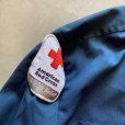 画像6: 【XL】USA製 Wear Guard ワッペン付き 半袖ワークシャツ ネイビー 紺色■ビンテージ オールド アメリカ古着 80s/90s レッドクロス 赤十字